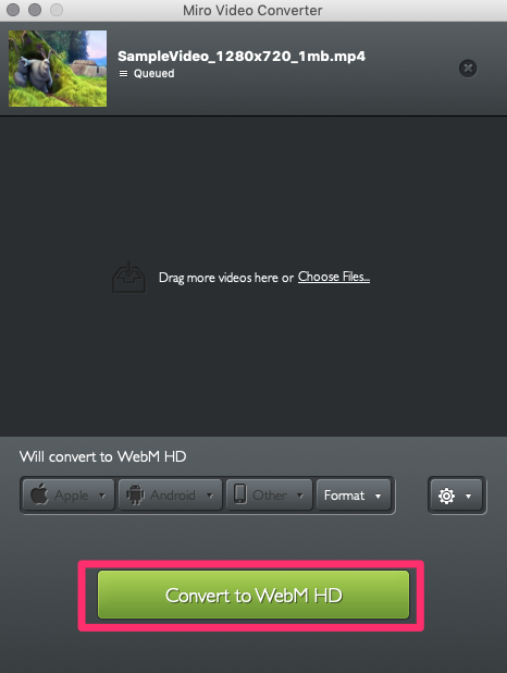 Miro Video Converterでmp4動画をogvやwebmに変換する方法（Mac）