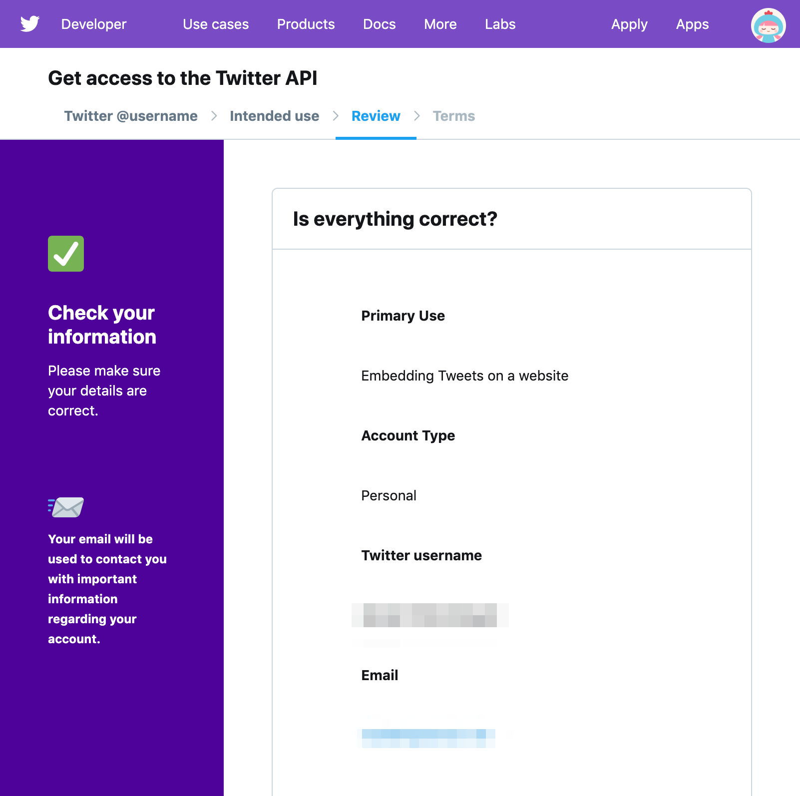 Twitter Developerの開発者申請とアプリケーション生成、APIキーの取得方法まとめ（例文あり）